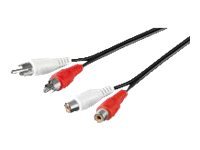 Wentronic Goobay Cinch-Verlängerungskabel, 10 M - 2x Cinch-Stecker (Audio Links/rechts) > 2x Cinch-Buchse (Audio Links/rechts) (50437)