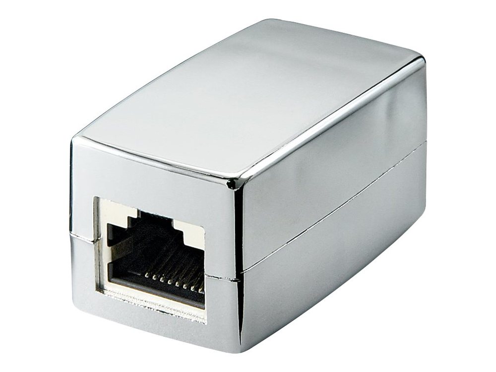 Wentronic Goobay Cat 5 Modularkupplung - Box Zum Verbindung Von Zwei Netzwerkkabeln Mit RJ45 Stecker Für Gekreutzte Belegung (68161)