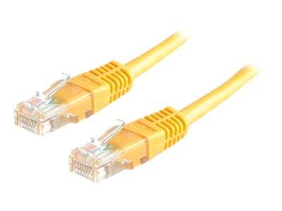 Roline Cat5e, 1 M Cat5e Ethernet Cable, Yellow Straight to Male Straight Male, Unshielded Polyvinyl Chloride Sheath