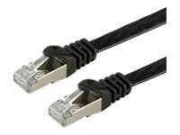 VALUE FTP-Patchkabel Kat.6, Flach, Schwarz 2m (21.99.0972)
