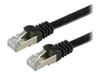 VALUE FTP-Patchkabel Kat.6, Flach, Schwarz 3m (21.99.0973)