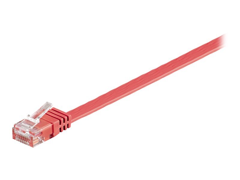 Wentronic Goobay - Patch-Kabel - RJ-45 (M) Bis RJ-45 (M) - 1,0m - UTP - CAT 6 - Geformt, Flach - Rot (96400)