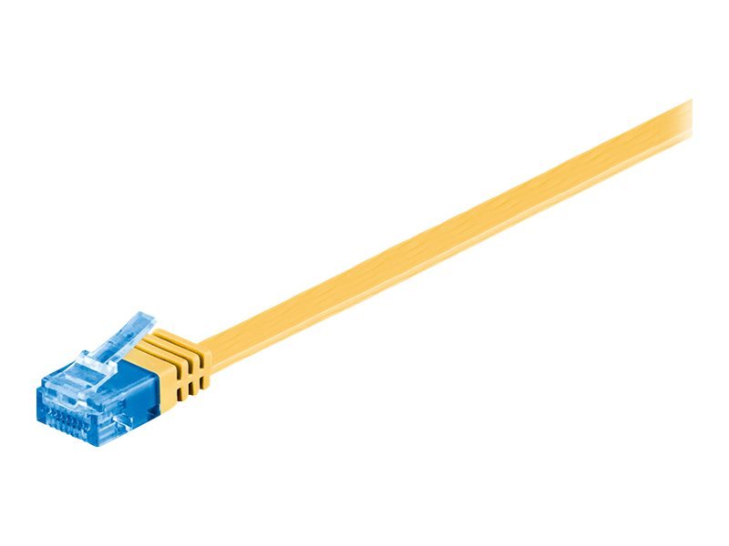 Wentronic Goobay - Patch-Kabel - RJ-45 (M) Bis RJ-45 (M) - 2,0m - UTP - CAT 6a - Geformt, Flach - Gelb (96318)