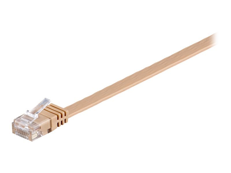 Wentronic Goobay - Patch-Kabel - RJ-45 (M) Zu RJ-45 (M) - 2 M - UTP - CAT 6 - Geformt, Flach - Hellbraun (95884)