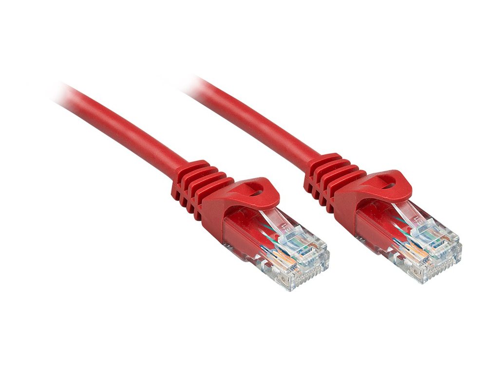 LINDY 48183 Network Cable Patch CAT 6 U/UTP 2m Red S