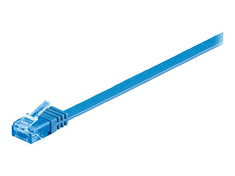 Wentronic Goobay - Patch-Kabel - RJ-45 (M) Bis RJ-45 (M) - 50cm - UTP - CAT 6a - Geformt, Flach - Blau (96295)