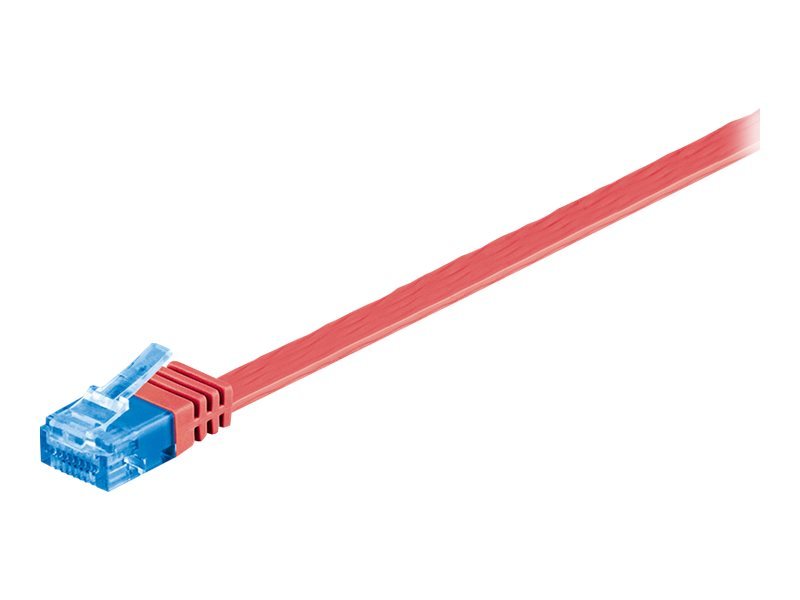 Wentronic Goobay - Patch-Kabel - RJ-45 (M) Bis RJ-45 (M) - 2,0m - UTP - CAT 6a - Geformt, Flach - Rot (96322)