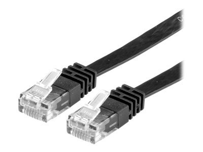 VALUE - Netzwerkkabel - RJ-45 (M) Bis RJ-45 (M) - 3 M - UTP - CAT 6a - Halogenfrei, Geformt, Flach - Schwarz (21.99.0823)