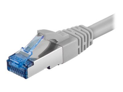 Wentronic - Netzwerkkabel - RJ-45 (M) - RJ-45 (M) - 1,0m - SSTP-Kabel - CAT 6a - Grau (93680)