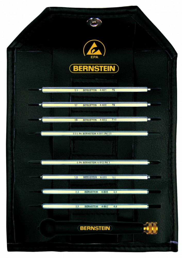 Bernstein 4-920 Interchangeable Screwdriver Set with ESD-Handle - ...