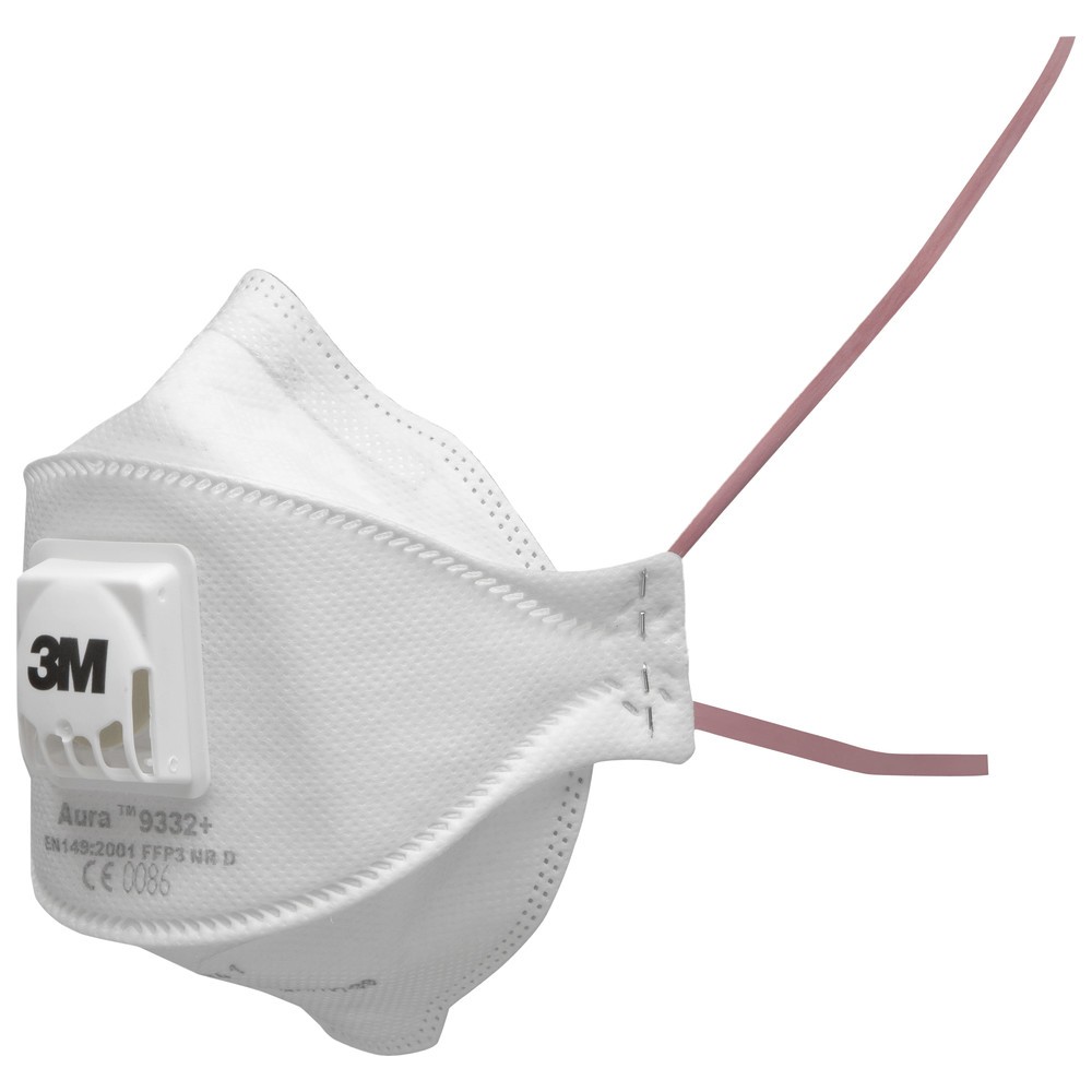 3M Comfort Partikelmaske Aura 9332+, Ffp3, Mit Ventil (Pack à 10 Stück)