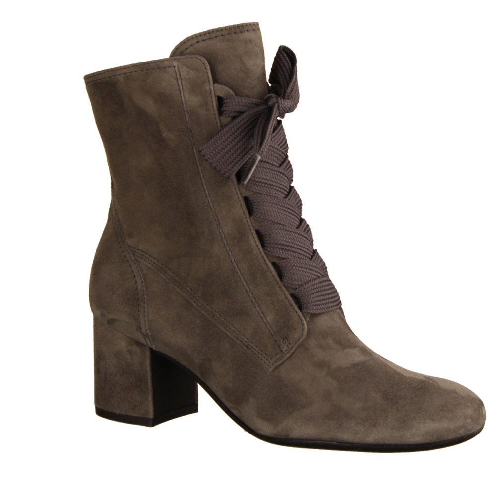 Paul Green 9201-013- Damenschuhe Top Trends, Grau, Leder (samtziege), Absatzhöhe: 50 Mm
