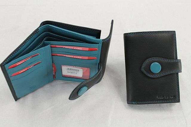 Dernier 4081 Aqua Damenbörse Leder Portmonnaie Geldbörse Brieftasche