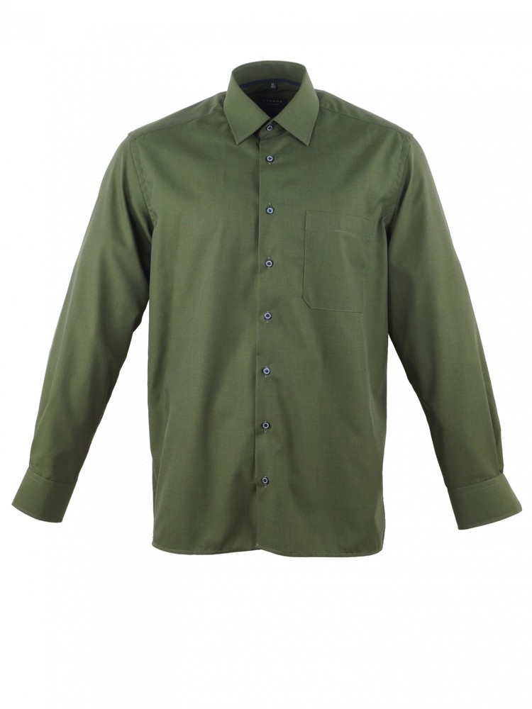 Eterna Herren Hemd Langarm Comfort Fit 3070/47/e18E Grün Xxl/46