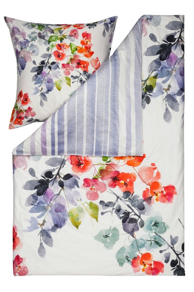 Estella Bettwäsche Bunch 4722 Multicolor Blumen 10% Baumwolle Wendeoptik