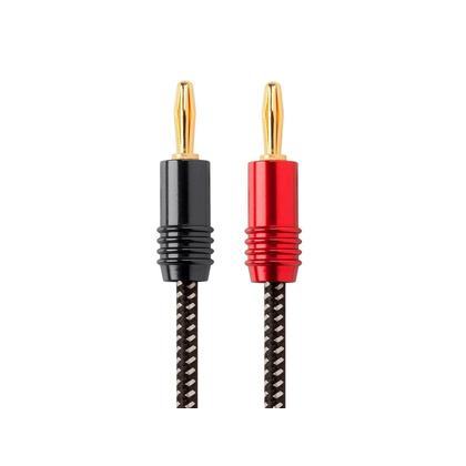 Monoprice Speaker Wire  Braided with Banana Plugs  2-Conductor  14AWG  25ft