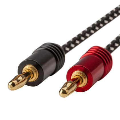 Monoprice Speaker Wire  Braided with Banana Plugs  2-Conductor  14AWG  25ft thumbnail