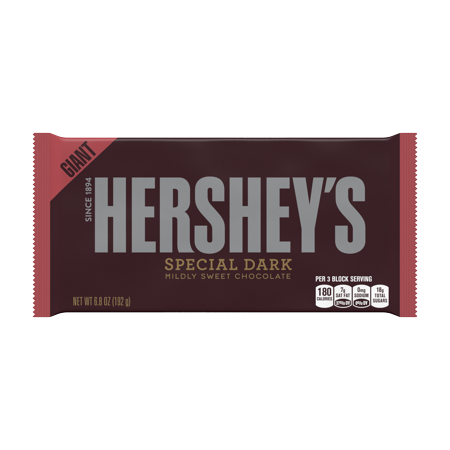 Hershey's Hersheys Giant Special Dark Dark Chocolate Candy Bar, 6.8 Oz, 3/Pack (246-00356) | Quill