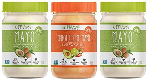 Primal Kitchen - Original and Chipotle Lime Mayo Combo Pack, First Ever Avocado Oil-Based Mayonnaise, Paleo Approved and Organic (12 Fl. Oz Each, 3 Pa