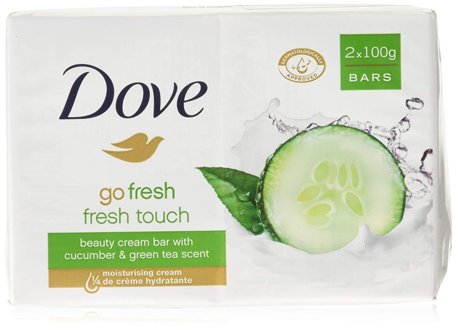 Dove Go Fresh Beauty Bar Soap  Cool Moisture-Fresh Touch  100 G/3.5 Oz (Pack of 12)