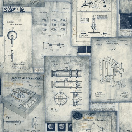 York Wallcoverings Patent Pending Spray and Stick Wallpaper (Covers 56 Sq. Ft.), Blue