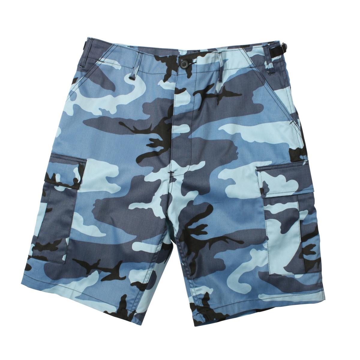 Rothco Colored Camo BDU Shorts Sky Blue Camo Medium