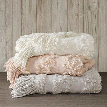 1PC Madison Park 100% Cotton Chenille Tufted Throw MP50N-5513