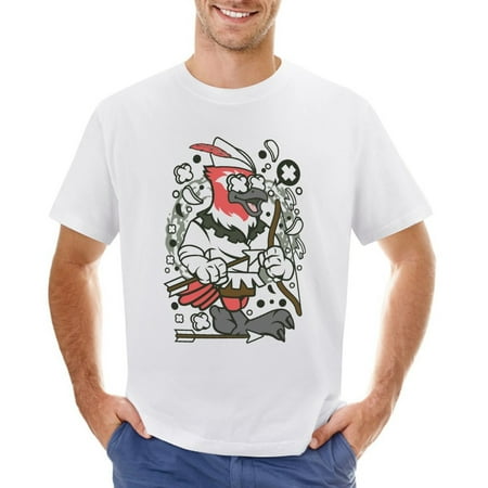 Bird Robin Hood Men’s Graphic T-shirt Vintage Short Sleeve Sport Tee White L
