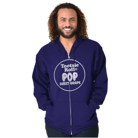 Retro Tootsie Pop Flavor Sweet Grape Zip up Hoodie Men S Women S Brisco Brands 3X