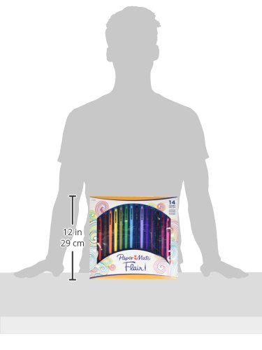 Paper Mate Flair Felt Tip Pens  Medium Point  Vivid Colors  14 Count