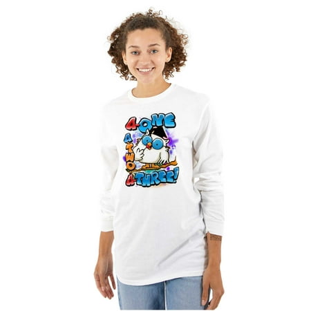 Airbrushed Tootsie Roll Pop Counting Unisex Plus Size Long Sleeve Shirt Brisco Brands 2X