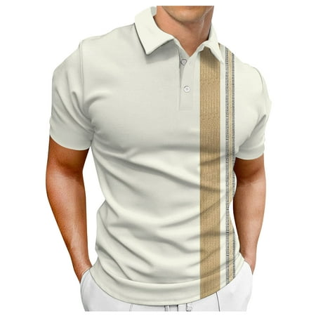 KDDYLITQ Men Henley Shirt Short Sleeve Summer Slim Fit Casual Button Graphic T-Shirts White L
