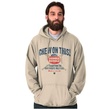 Dubble Bubble Gum Chew on This Baseball Hoodie Sweatshirt Women Men Brisco Brands S
