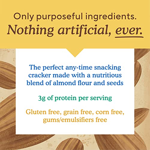 Simple Mills Almond Flour Crackers  Black Cracked Pepper - Gluten Free  Vegan  Healthy Snacks  Plant Based  4.25 Ounce (Pack of 3) thumbnail