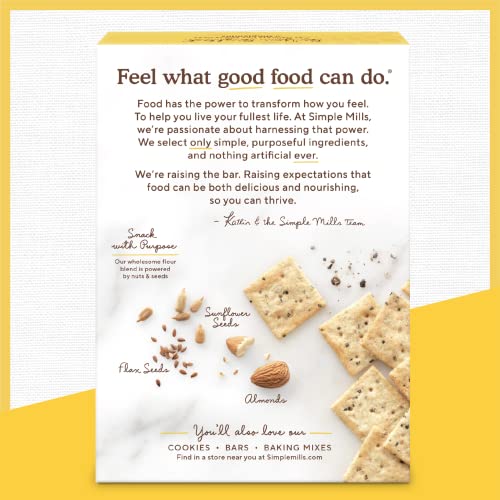 Simple Mills Almond Flour Crackers  Black Cracked Pepper - Gluten Free  Vegan  Healthy Snacks  Plant Based  4.25 Ounce (Pack of 3) thumbnail