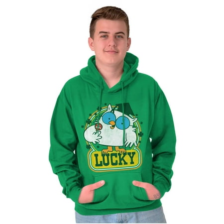 Saint Paddys Lucky Tootsie Pop Owl Hoodie Sweatshirt Women Men Brisco Brands M