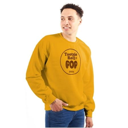 Tootsie Roll Pop Banana Flavored Candy Sweatshirt for Men or Women Brisco Brands S