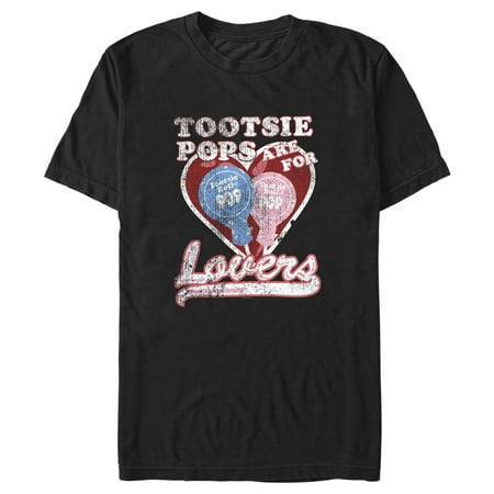 Men S Tootsie Pop Vintage Pops Are for Lovers Graphic Tee Black 3X Large