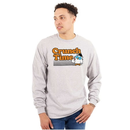 Mr. Owl Crunch Time Tootsie Pop Funny Long Sleeve TShirt Men Women Brisco Brands L