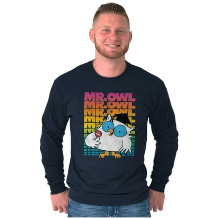 Mr Owl Vintage Retro Tootsie Pops Long Sleeve TShirt Men Women Brisco Brands M