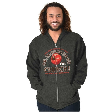 Tootsie Roll Pop How Many Licks Funny Zip up Hoodie Men S Women S Brisco Brands S