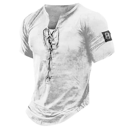 ZXHACSJ Men S Short Sleeve Graphic and Embroidered Fashion T-Shirt Spring and Summer Short Sleeve Printed White L