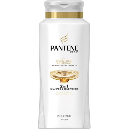 Pantene Pro-V Daily Moisture Renewal 2-in-1 Shampoo & Conditioner 25.40 Oz (Pack of 4)