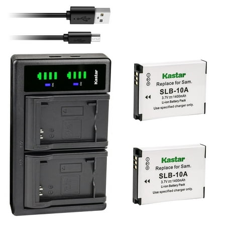 Kastar 2-Pack Battery and LTD2 USB Charger Replacement for WASPcam 9905 Wi-Fi  WASPcam 9906 CAMO  WASPcam 9907 4K Camera  SooCoo S60 S60B Sports Actio