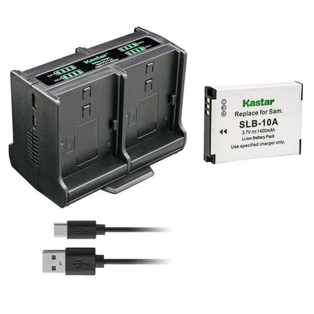 Kastar 1-Pack Battery and Quadruple Charger Compatible with SeaLife FJ-SLB-SLB10A Battery  SeaLife DC2000 Underwater Camera  WASPcam 9905 Wi-Fi  WASPc