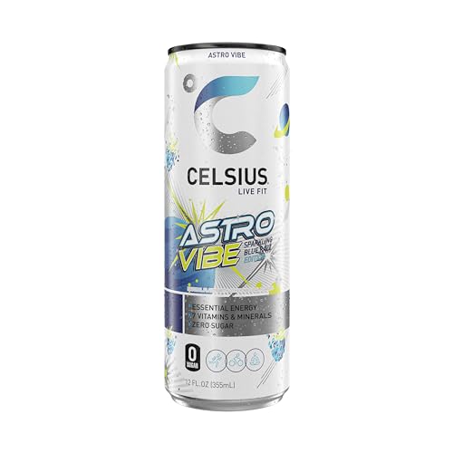 CELSIUS Sparkling Astro Vibe  Functional Essential Energy Drink 12 Fl Oz Can (Pack of 12) thumbnail