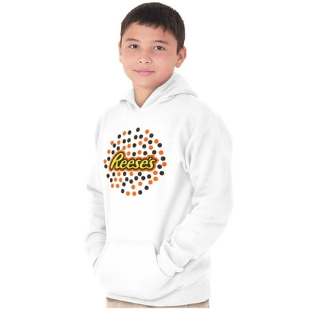Reese S Chocolate Pieces Candy Dots Youth Hoodie Boy Girl Teen Brisco Brands XS
