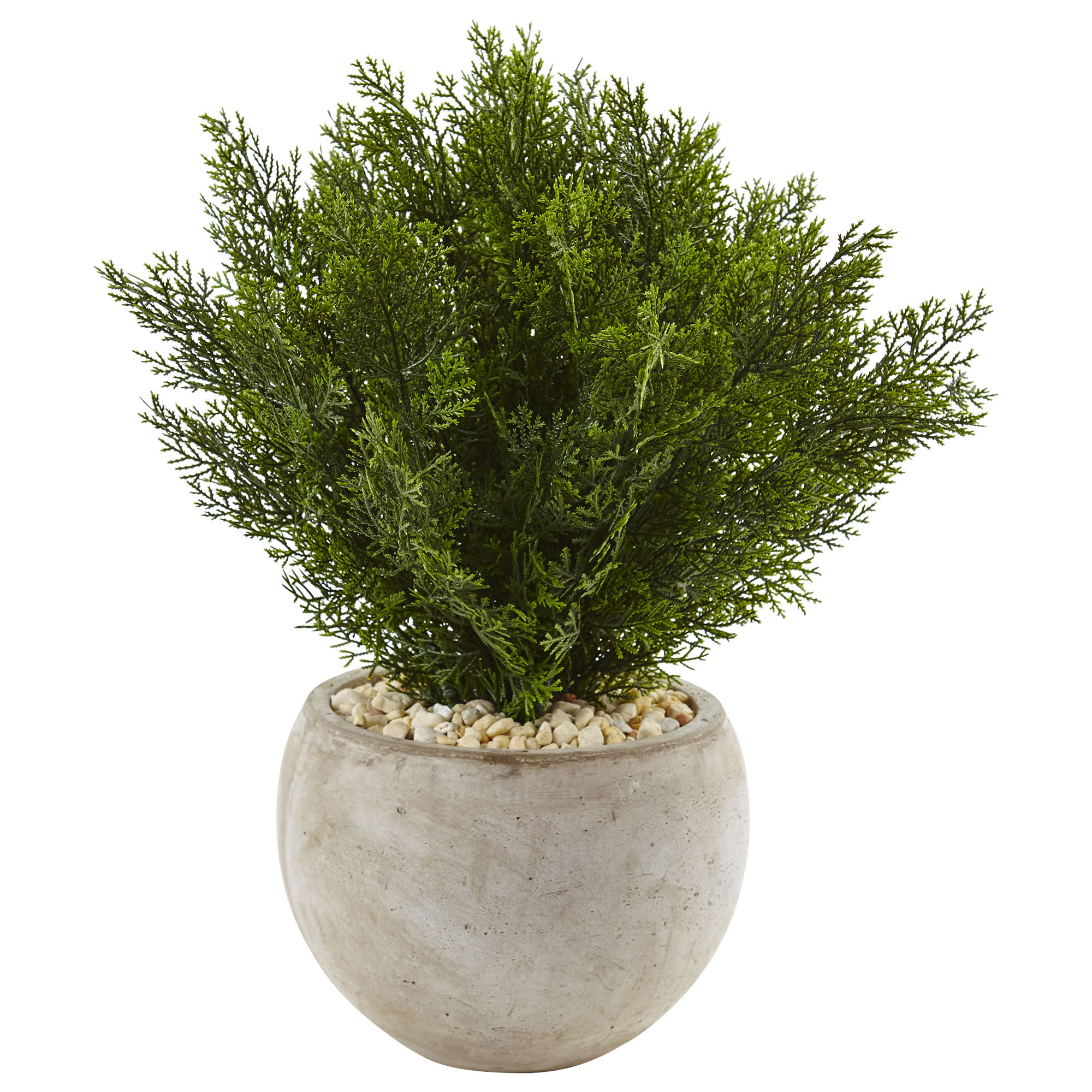 Nearly Natural 2ft. Cedar Artificial Plant in Sand Colored Bowl