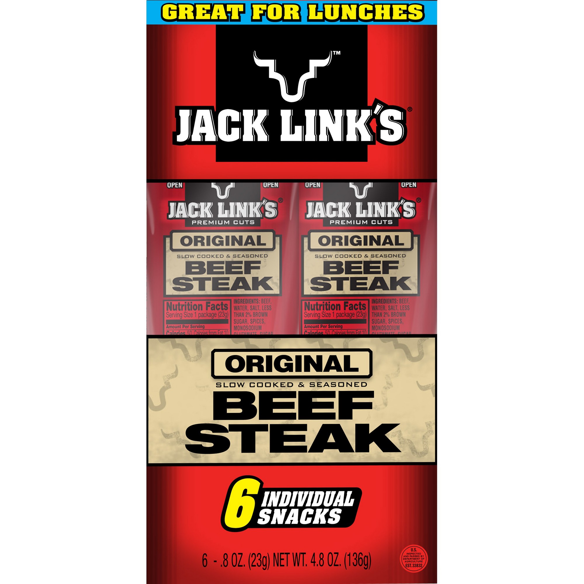 Jack Link's Beef Steak Original 6ct / .8oz thumbnail