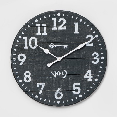 26 Farmhouse Wall Clock Blue - Threshold